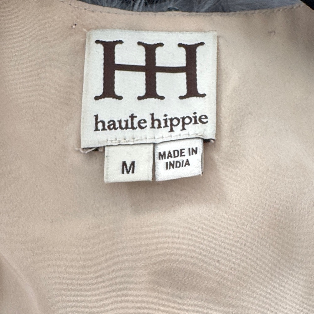 Haute Hippie Silver Sequin Drape Blouse - Picture 3 of 4
